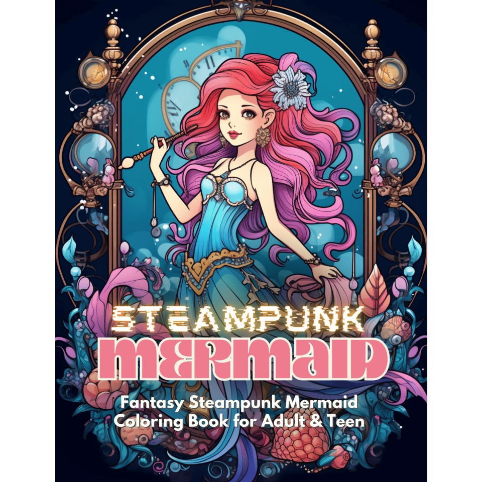 スチームパンク風マーメイド大人の塗り絵